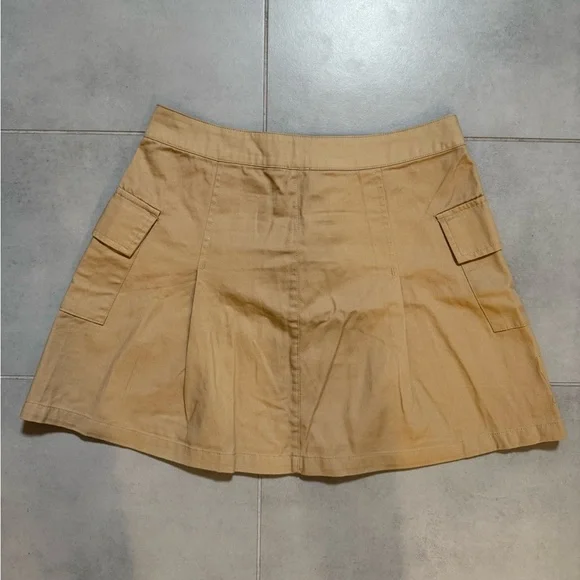 Francesca’s Khaki Cargo Mini Skirt with Pockets Blue Rain - Picture 7 of 7